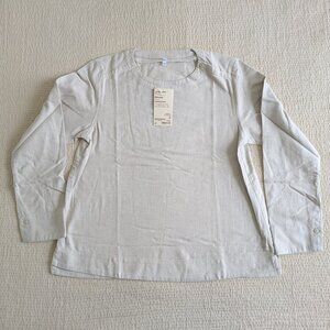 Muji Organic Cotton Flannel Pullover Shirt NWT